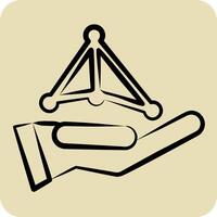 Icon Neural Network. related to Artificial Intelligence symbol. hand drawn style vector