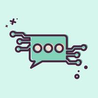 Icon Chat Bot. related to Artificial Intelligence symbol. MBE style vector