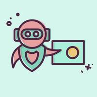 Icon Education. related to Artificial Intelligence symbol. MBE style vector