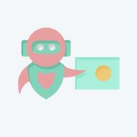 Icon Education. related to Artificial Intelligence symbol. flat style vector