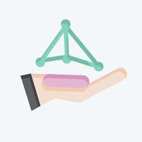 Icon Neural Network. related to Artificial Intelligence symbol. flat style vector