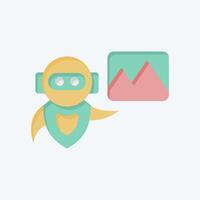 Icon AI Image. related to Artificial Intelligence symbol. flat style vector