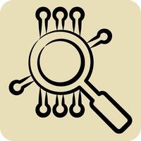 Icon Smart Search. related to Artificial Intelligence symbol. hand drawn style vector
