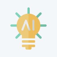 Icon Innovation. related to Artificial Intelligence symbol. flat style vector