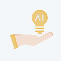 Icon Idea. related to Artificial Intelligence symbol. flat style vector