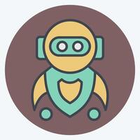 Icon Machine Learning. related to Artificial Intelligence symbol. color mate style vector