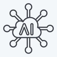 Icon Connectivity. related to Artificial Intelligence symbol. line style vector