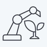 Icon Future Agriculture. related to Artificial Intelligence symbol. line style vector