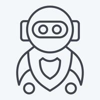Icon Machine Learning. related to Artificial Intelligence symbol. line style vector