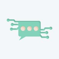 Icon Chat Bot. related to Artificial Intelligence symbol. flat style vector