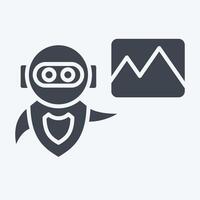 Icon AI Image. related to Artificial Intelligence symbol. glyph style vector