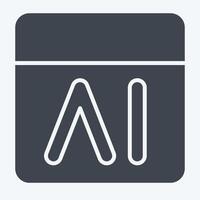 Icon Feedback. related to Artificial Intelligence symbol. glyph style vector