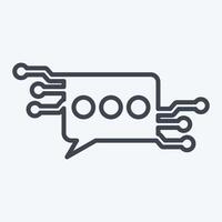 Icon Chat Bot. related to Artificial Intelligence symbol. line style vector