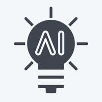 Icon Innovation. related to Artificial Intelligence symbol. glyph style vector