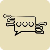 Icon Chat Bot. related to Artificial Intelligence symbol. hand drawn style vector
