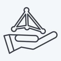 Icon Neural Network. related to Artificial Intelligence symbol. line style vector
