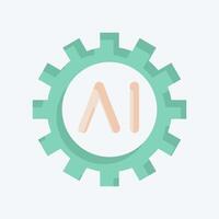 Icon AI Tools. related to Artificial Intelligence symbol. flat style vector