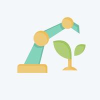 Icon Future Agriculture. related to Artificial Intelligence symbol. flat style vector