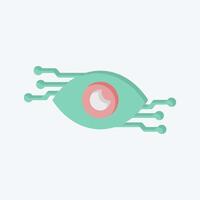 Icon Computer Vision. related to Artificial Intelligence symbol. flat style vector