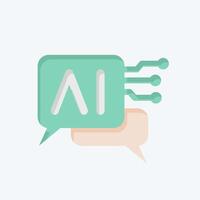 Icon Chat Bot 2. related to Artificial Intelligence symbol. flat style vector