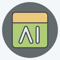 Icon Feedback. related to Artificial Intelligence symbol. color mate style vector