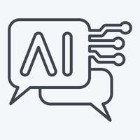 Icon Chat Bot 2. related to Artificial Intelligence symbol. line style vector