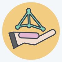 Icon Neural Network. related to Artificial Intelligence symbol. color mate style vector