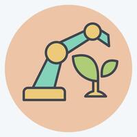 Icon Future Agriculture. related to Artificial Intelligence symbol. color mate style vector
