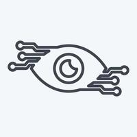 Icon Computer Vision. related to Artificial Intelligence symbol. line style vector