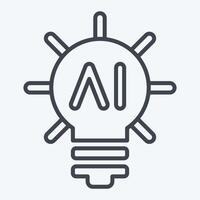 Icon Innovation. related to Artificial Intelligence symbol. line style vector