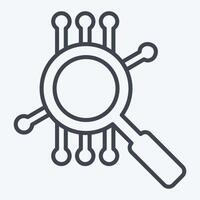 Icon Smart Search. related to Artificial Intelligence symbol. line style vector
