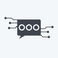 Icon Chat Bot. related to Artificial Intelligence symbol. glyph style vector