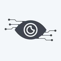 Icon Computer Vision. related to Artificial Intelligence symbol. glyph style vector