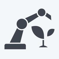 Icon Future Agriculture. related to Artificial Intelligence symbol. glyph style vector