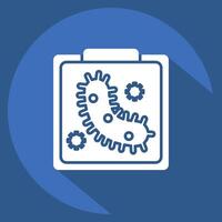 Icon Bio Art. related to Bioengineering symbol. long shadow style vector