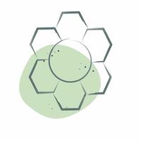 Icon Pattern Recognition. related to Bioengineering symbol. Color Spot Style vector