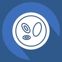 Icon Cell. related to Bioengineering symbol. long shadow style vector