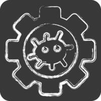 Icon Bioengineering. related to Bioengineering symbol. chalk Style vector