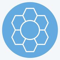 Icon Pattern Recognition. related to Bioengineering symbol. blue eyes style vector