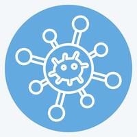 Icon Biological Network. related to Bioengineering symbol. blue eyes style vector