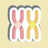 Sticker Chromosome. related to Bioengineering symbol vector