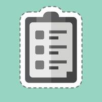 Sticker line cut Task List. related to Bioengineering symbol vector