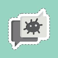 Sticker line cut Bioethics Deabte. related to Bioengineering symbol vector