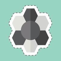 Sticker line cut Pattern Recognition. related to Bioengineering symbol vector
