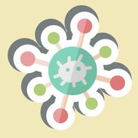 Sticker Biological Network. related to Bioengineering symbol vector