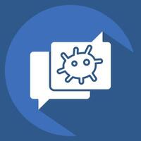 Icon Bioethics Deabte. related to Bioengineering symbol. long shadow style vector
