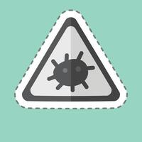Sticker line cut Bio Hazard. related to Bioengineering symbol vector