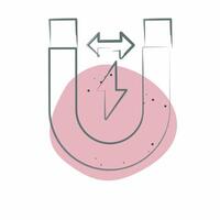 Icon Magnetism. related to Bioengineering symbol. Color Spot Style vector