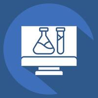 Icon Biotech. related to Bioengineering symbol. long shadow style vector