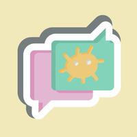 Sticker Bioethics Deabte. related to Bioengineering symbol vector